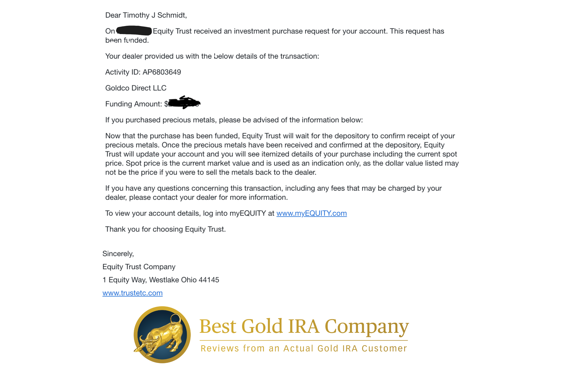 My Precious Metals Investments Tim Schmidt